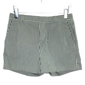 Banana Republic 4 Blue White Striped 5" Tailored Flat Front Shorts Chino Khaki